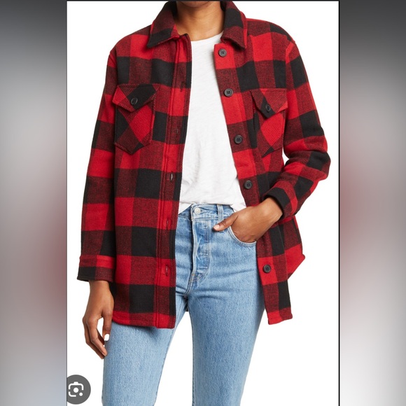RDI Red Plaid Shacket L - Picture 1 of 2